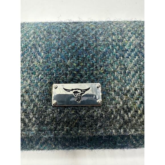 Glen Appin of Scotland Harris Tweed Long Bute Coin Wallet Snap Slots Zip Pocket - Picture 2 of 10